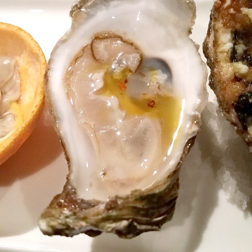 Raw Oyster with Chili Oil